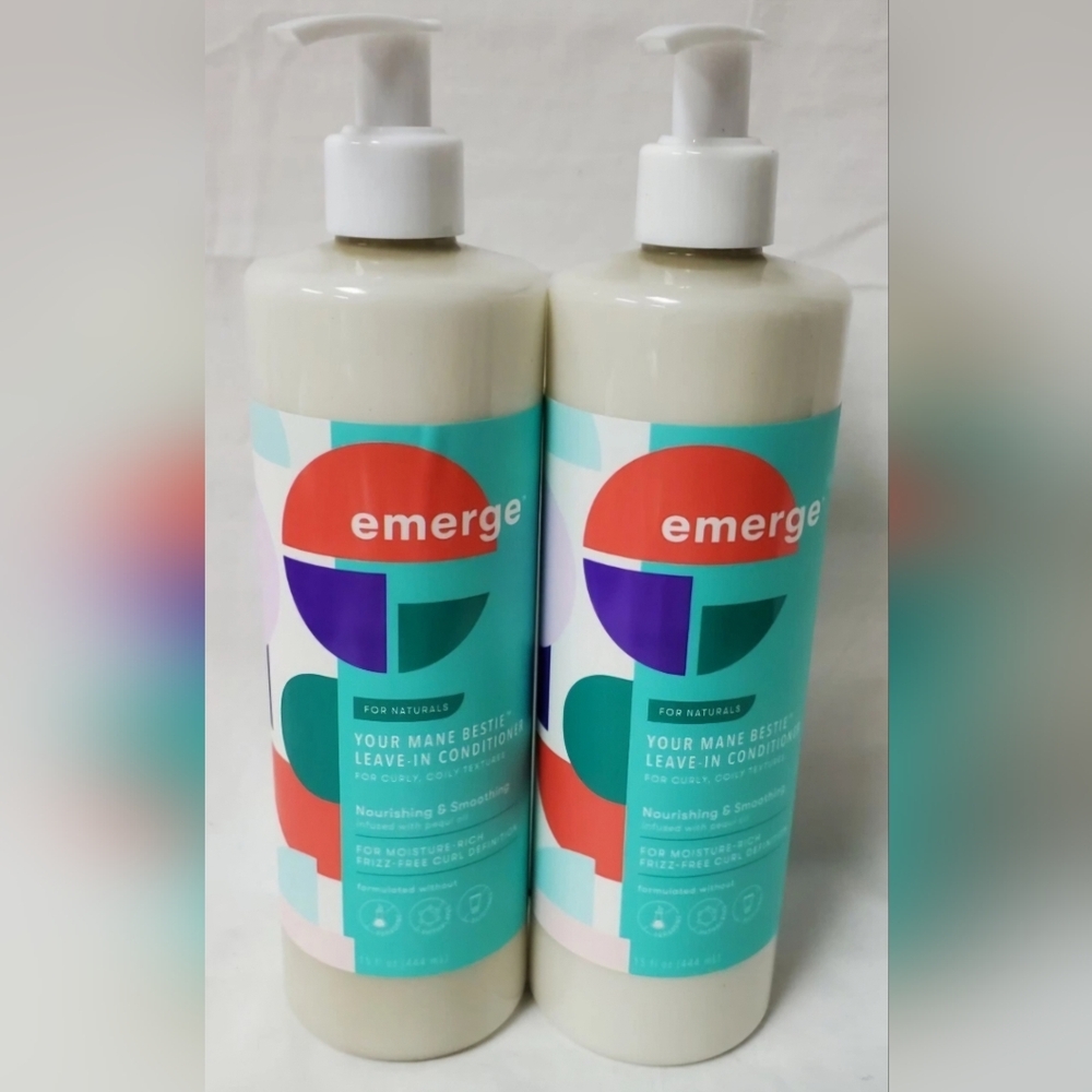 2 PACK! Emerge Hair For Naturals Conditioner Leave-In Your Mane Bestie